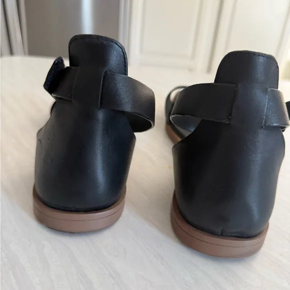 Franco Sarto Black Leather Sandals Womens size 13 M Preowned - Picture 7 of 9